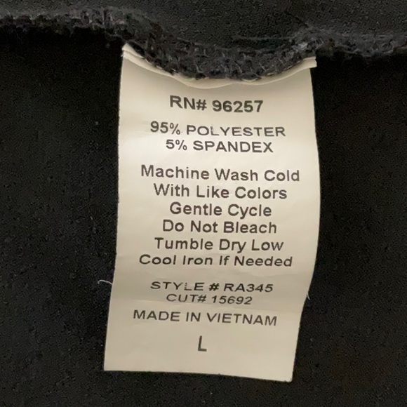 PerSeption Concept Black V-Neck Shirt with Gold Buttons, Large - Picture 6 of 8